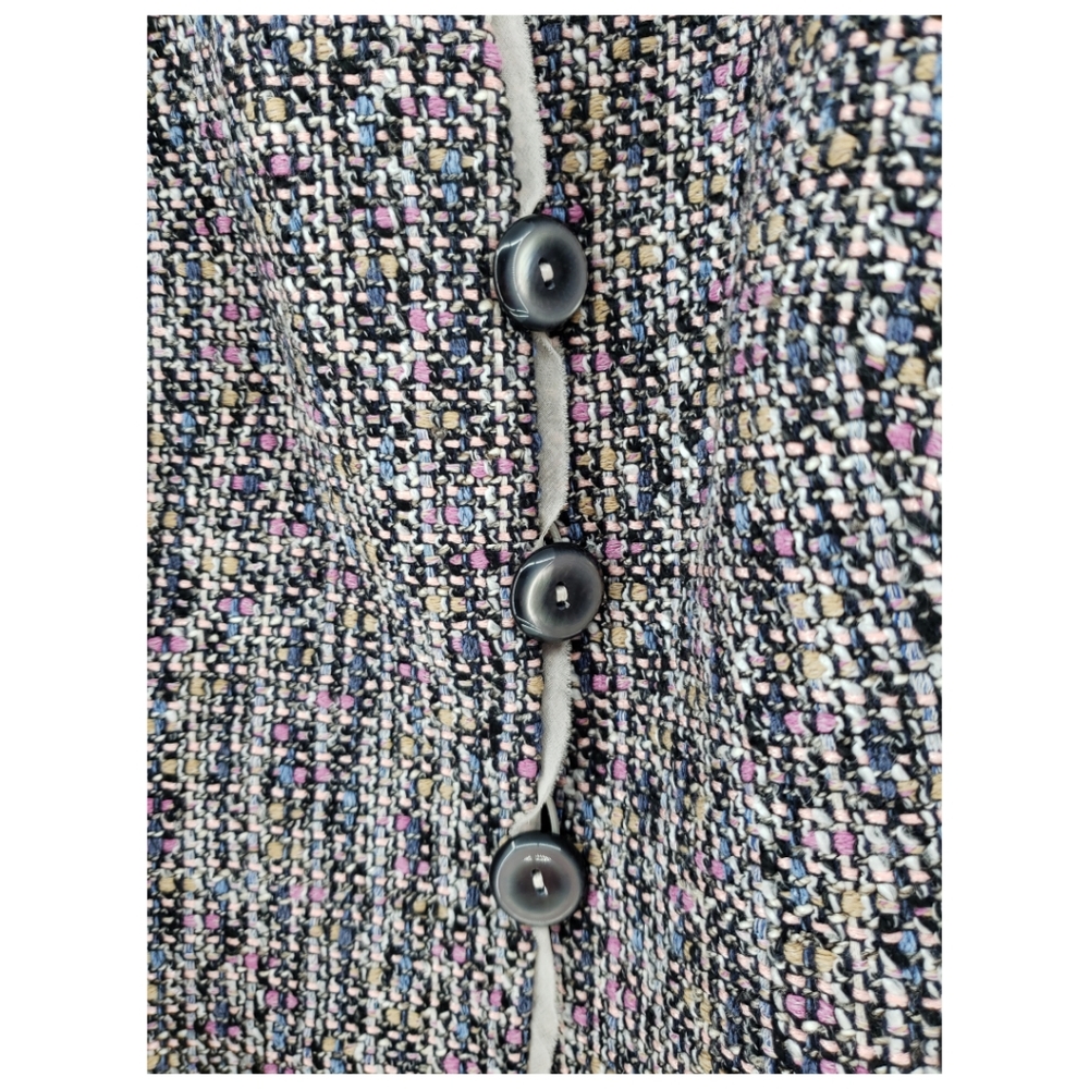 Armani Collezioni NWT 3 Button Blazer Size 12 Black Pink Multi Retail $1,125 - Picture 12 of 12